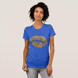 Gold Foil Effect Kiss T Shirt