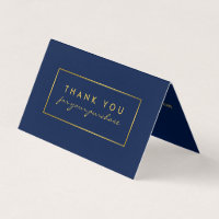 Gold Foil Effect Logo/Picture Thank You Card