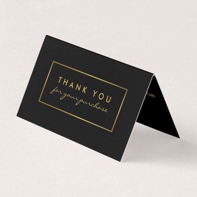 Gold Foil Effect Logo/Picture Thank You Card (Front)
