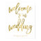 Gold Foil Effect Welcome To Our Wedding Sign