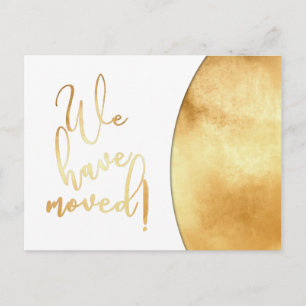 Gold Foil Effect, "We've Moved" Announcements