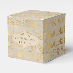 Gold Foil Egyptian Themed Party Favour Box