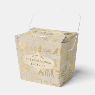 Gold Foil Egyptian Themed Party Favour Box