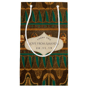 Gold Foil Egyptian Themed Party Small Gift Bag