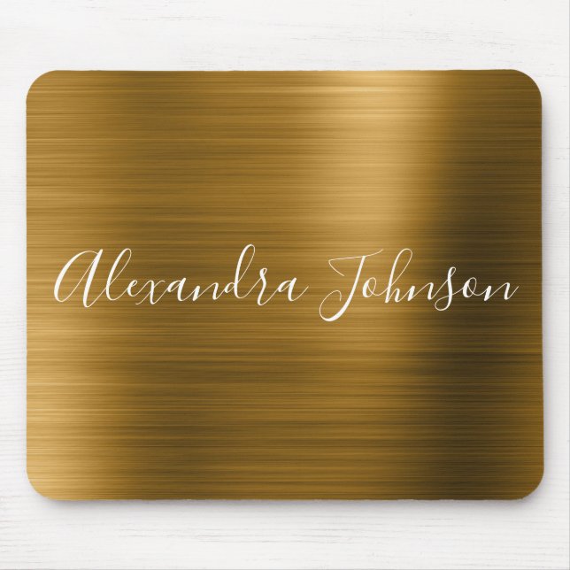 Gold Foil Elegant Modern Luxury Mouse Mat (Front)