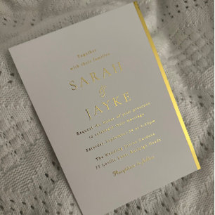 Gold Foil Elegant Modern Wedding