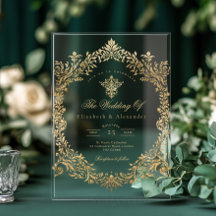 Gold Foil Elegant Ornate Victorian Wedding