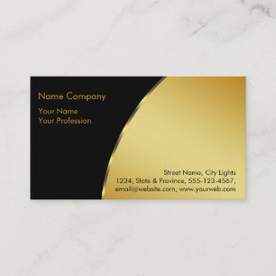 Gold Foil Elegant Retro Financial Services Business Card