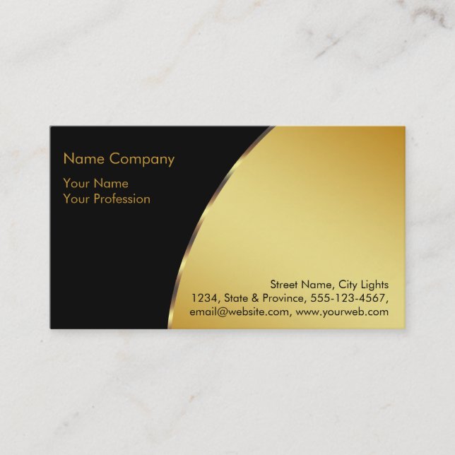 Gold Foil Elegant Retro Financial Services Business Card (Front)
