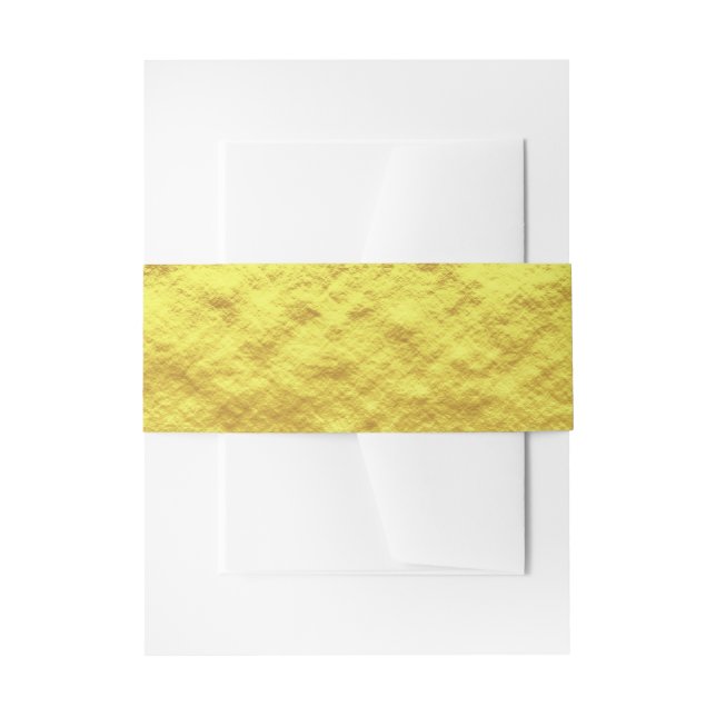 Gold Foil Elegant Wedding Blank Personalise Trendy Invitation Belly Band (Front Example)