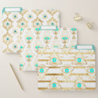 Gold Foil Evil Eye Folders (3 in set)