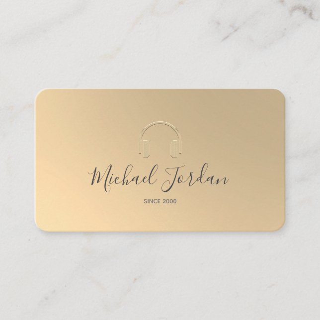 Gold Foil Faux Business Card (Front)