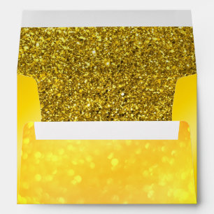 Gold Foil Faux Glitter Confetti Weddin Envelopes