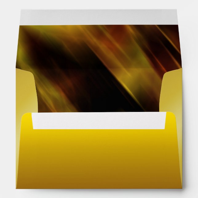 Gold Foil Faux Glitter Confetti Wedding Envelopes (Back (Bottom))