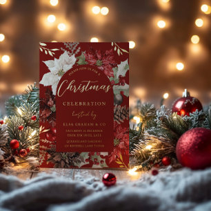 Gold Foil Festive Wreath Corporate Christmas Party