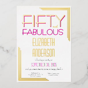 Gold Foil Fifty and Fabulous 50th Birthday Party