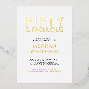 Gold Foil Fifty and Fabulous 50th Birthday Party