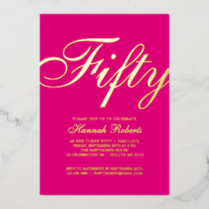 Gold Foil Fifty and Fabulous 50th Birthday Party 