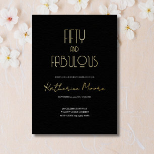 Gold Foil Fifty and Fabulous 50th Birthday Party 