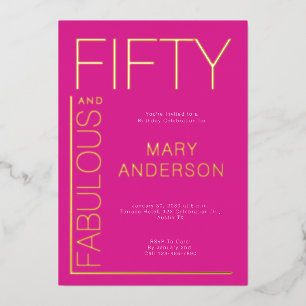 Gold Foil Fifty and Fabulous 50th Birthday Party