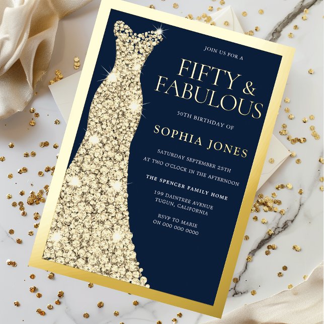 Gold Foil Fifty & Fabulous 50th Birthday Party (Creator Uploaded)