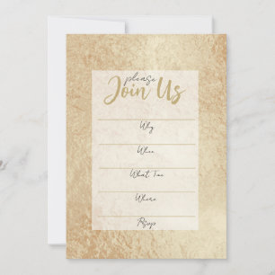 Gold Foil Fill In the Blank Invitation