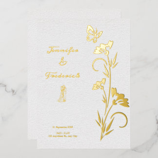 Gold Foil Floral Wedding