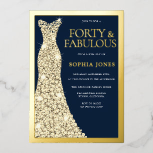 Gold Foil Forty & Fabulous 40th Birthday Party