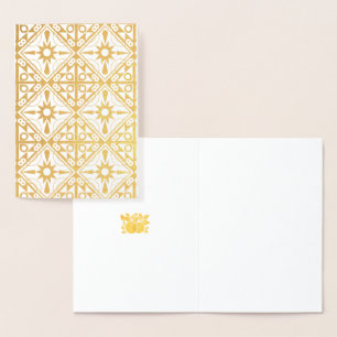 Gold Foil Geometric Card