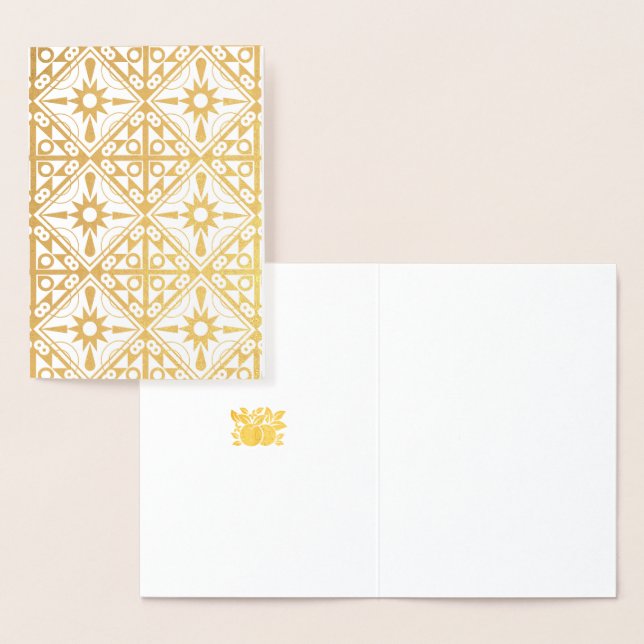 Gold Foil Geometric Card (Display)