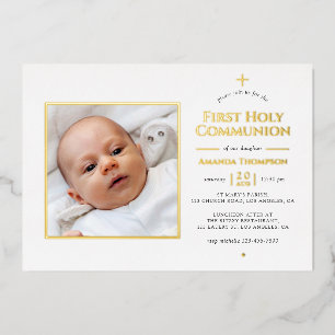 Gold Foil Geometric Holy Communion
