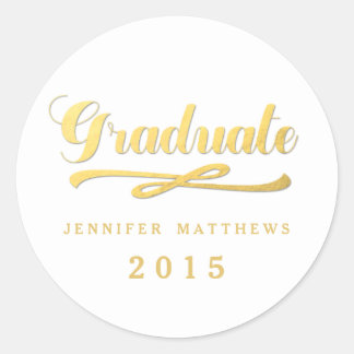 Gold Foil Glamour | Graduation Sticker
