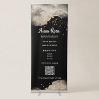 *~* Gold Foil Glitter Beauty Girly Chic Spa QR