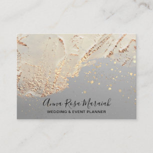 *~* Gold Foil Glitter Beauty Wedding Elegant   Business Card