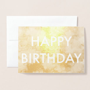 Gold Foil Happy Birthday card