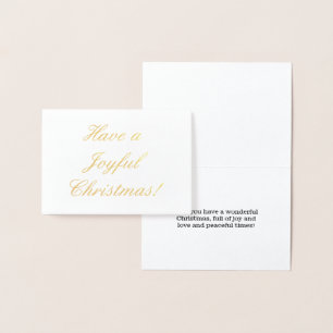 Gold Foil "Have a Joyful Christmas!" Card