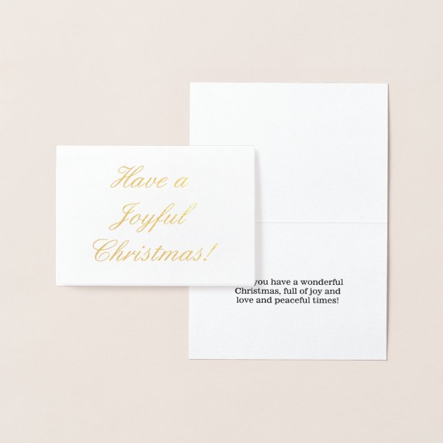 Gold Foil "Have a Joyful Christmas!" Card (Display)
