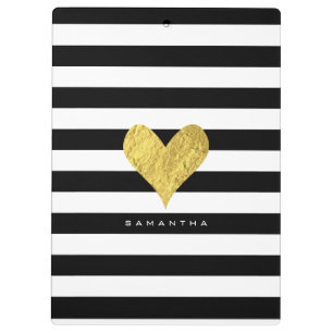Gold Foil Heart Clipboard