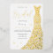Gold Foil Heart Gown Bridal Shower Golden