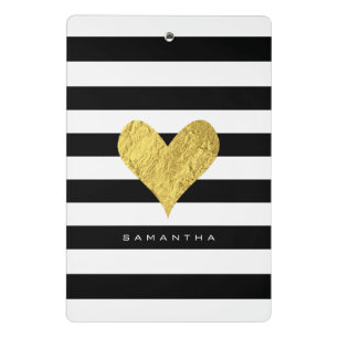 Gold Foil Heart Mini Clipboard