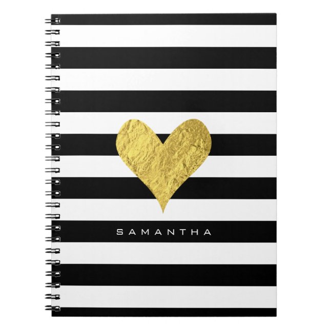 Gold Foil Heart Notebook (Front)