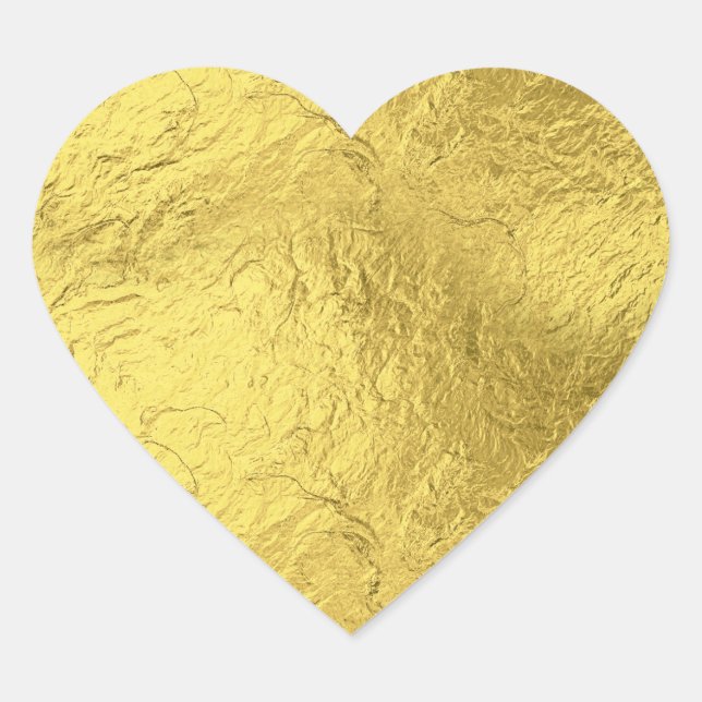 Gold Foil Heart Sticker (Front)