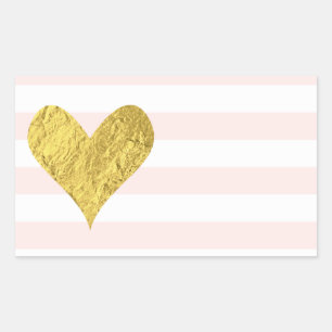Gold Foil Heart Stickers
