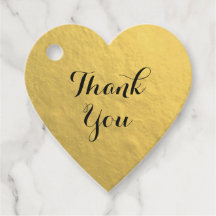 Gold Foil Heart Thank You