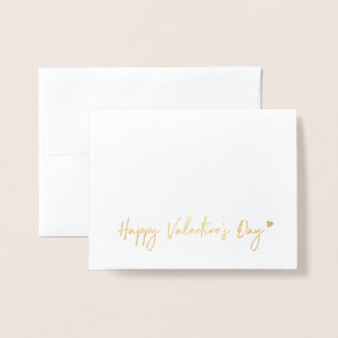 Gold Foil Heart Wreath Valentine's Day Card