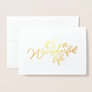 Gold Foil It’s A Wonderful Life Christmas Card