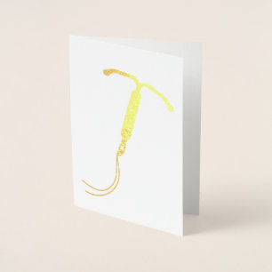 Gold Foil IUD Graphic Card