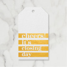 Gold Foil Large - "Cheers! It's Closing Day"