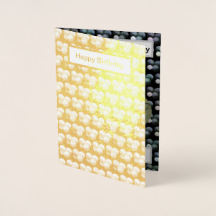 Gold Foil Lawn Bowls, Birthday Card. Foil Card