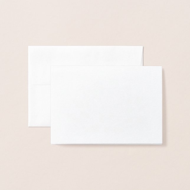 Gold Foil Lotus Flower Thank You Card (Front With Envelope)